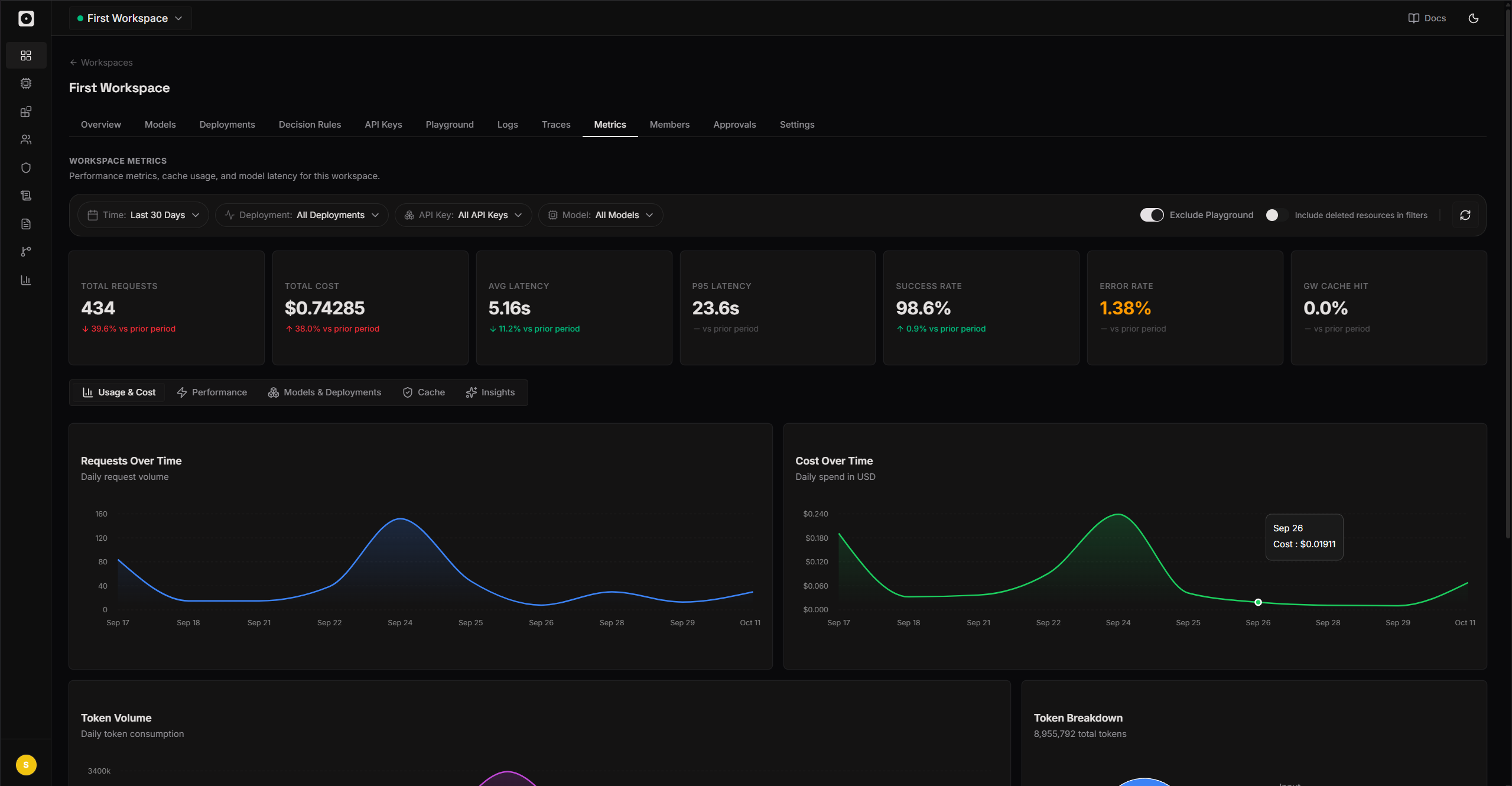 Infralo Control Plane Preview Screenshot (Dark Mode)
